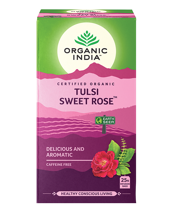 Arbata Sweet Rose - Tulsi "Organic India", 100g - Image 2
